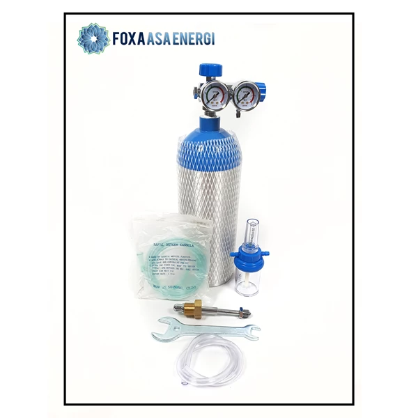 Tabung  Cylinder Oxygen Oksigen o2 Portable Medis Medical 0.25 m3 - 2Liter
